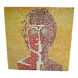 Beatles Art Artwork Looks Like John Lennon Portrait Tile Mosaic on Board 2ft For Sale
