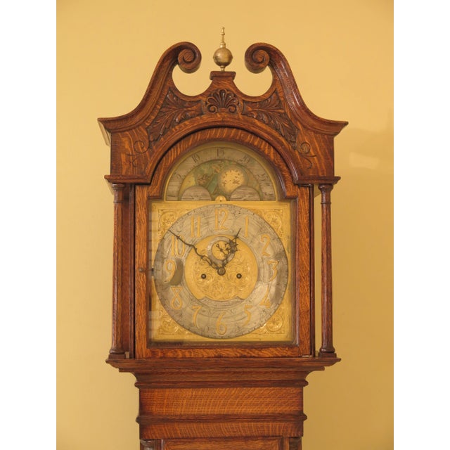 J.C. Jennens & Sons London England Oak Grandfather Clock Chairish