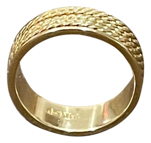 14 Karat Yellow Gold Classic Wide Wedding Band Ring, Unisex