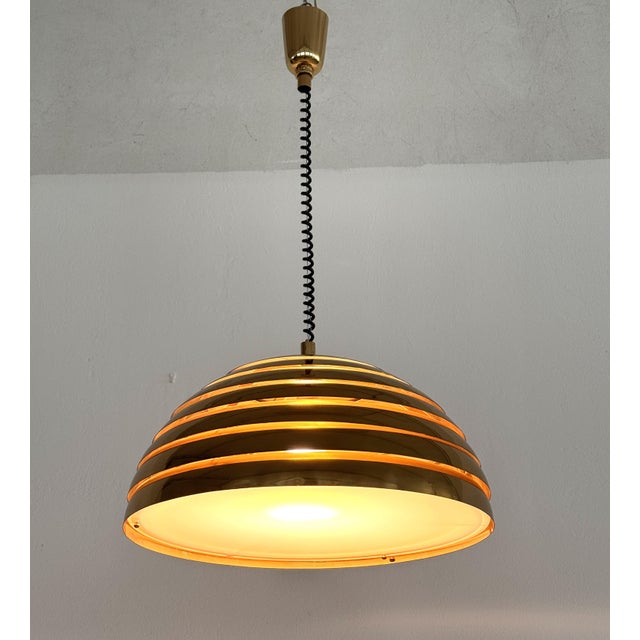 Mid-Century Modern Brass Pendant Light by Vereinigte Werkstätten from Vereinigte Werkstätten Collection, 1960s For Sale - Image 12 of 18