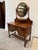 Jacobean Antique Jacobean Tiger Oak Wood Vanity Dresser With Mirror For Sale - Image 3 of 12