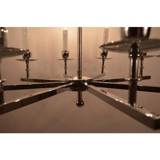 Dimond Lighting Chrome Eight-Light Spoke Chandelier For Sale - Image 4 of 9