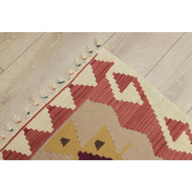1960s Traditional Wool Oushak Kilim Rug For Sale - Image 11 of 13