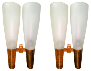 Pair of Wall Lamps 1537 for Fontana Arte, 1935