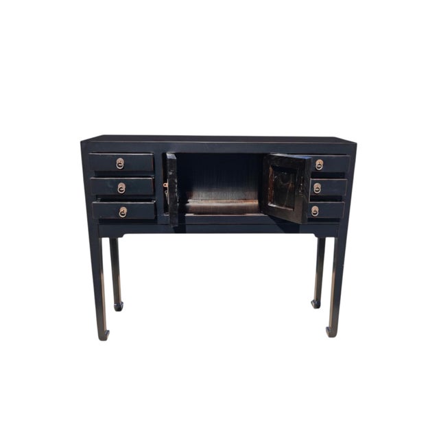 37" Long Antique Multi-Storage Console Table For Sale In Greensboro - Image 6 of 7