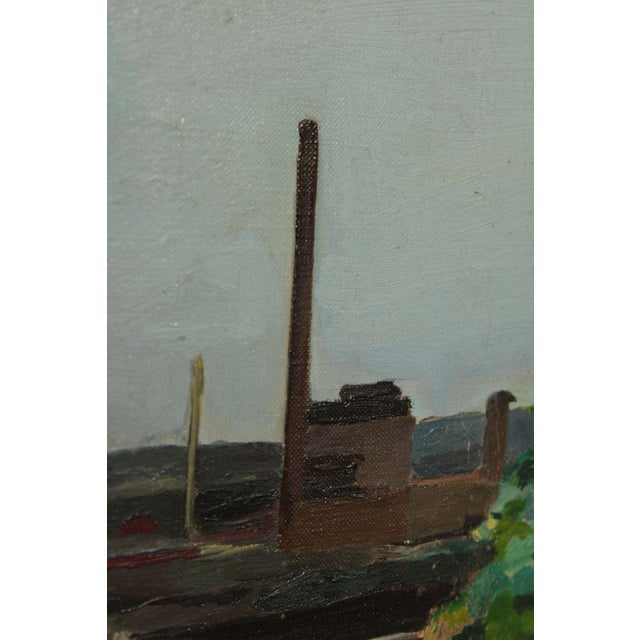 Ben Levene Original Oil Painting, Industrial Landscape For Sale - Image 11 of 12