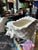 1970s Pair of Large White Ceramic Shell Style Planters For Sale - Image 5 of 10