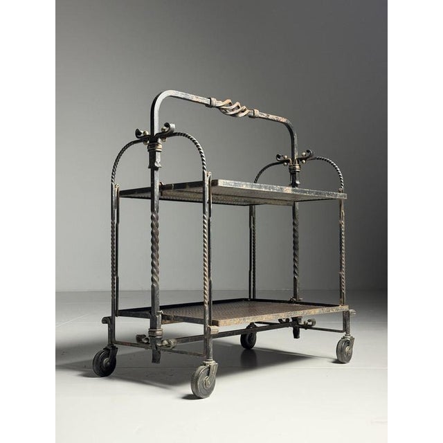 Metal French Serving Trolley in Metal For Sale - Image 7 of 15