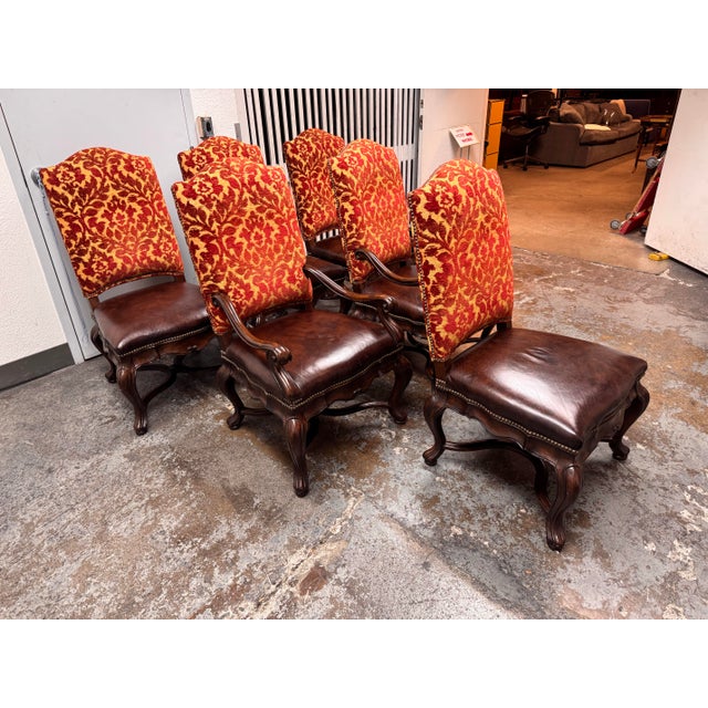 Traditional Thomasville Furniture Hills of Tuscany Dining Chairs, Set of Six For Sale - Image 3 of 12