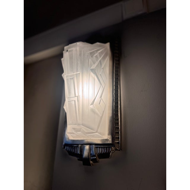 Art Deco Wall Lights from Val Saint Lambert, 1930, Set of 2 For Sale - Image 10 of 18