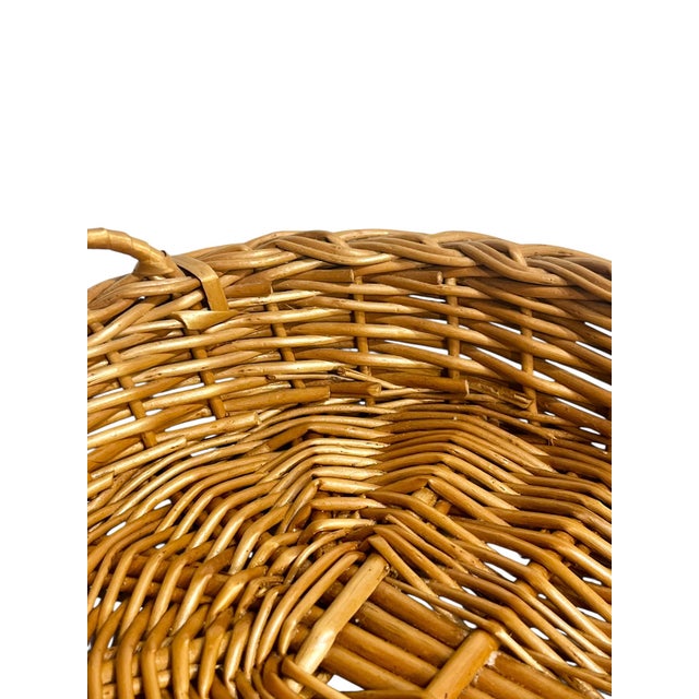 Vintage French Provincial Two Handle Basket Gallery Tray For Sale - Image 9 of 11