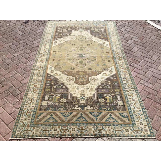Handmade Turkish Area Rug - 67" X 120" For Sale - Image 11 of 11