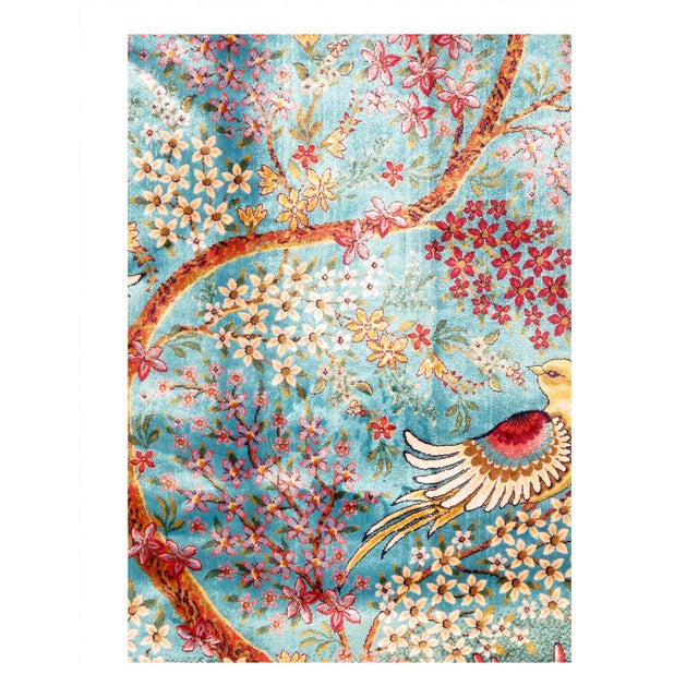 Viscose on a cotton foundation with a medallion This rug has a dense, soft pile, and excellent quality, to ensure that you...