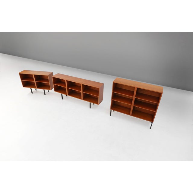 1960s Mid‑century Teak Cabinets, Belgium, 1960s, Set of 3 For Sale - Image 5 of 18