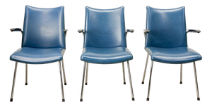 Dutch Chromed Dining Chairs from Gebr. De Wit, 1960s, Set of 3