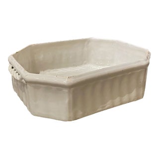 Early 19th Century French White Faience Dish For Sale