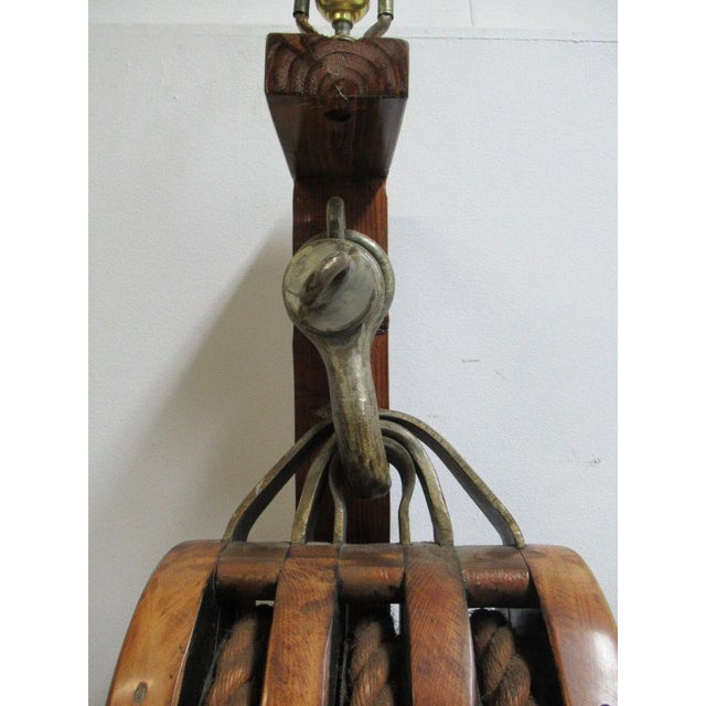 Vintage Ships Marine Pulley Block Tackle Lamp Chairish