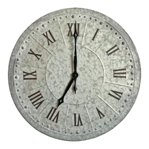 Vintage Style Galvanized Clock