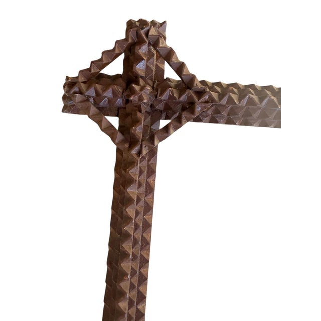 Tramp Art Frame Antique #2 For Sale - Image 4 of 7