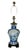 Impressive 1950's Chinese blue and white table lamp on a very nice hand carved Ming style solid wood stand. The enamel...