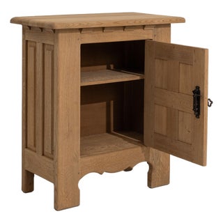 Oak Brutalist Cabinet For Sale