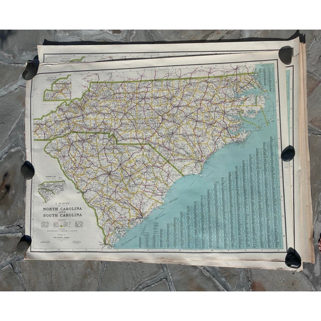 "A Survey of the States of North Carolina and South Carolina", compiled by topographer Lawton V. Crocker and published by...
