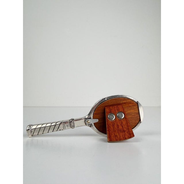 Mid-Century Italian Tennis Racket Picture Frame in Silver-Plated Pewter, 1970s For Sale - Image 13 of 17