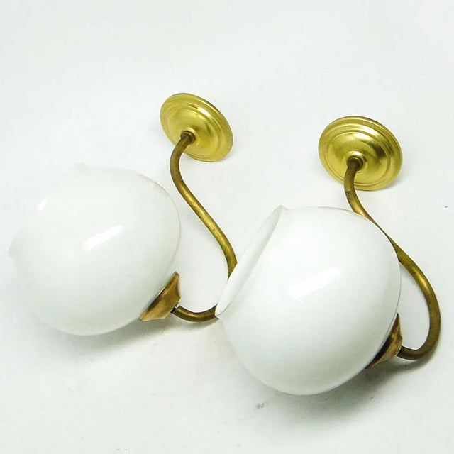 Art Deco Style Wall Lamps, Poland, 1950s, Set of 2 For Sale - Image 4 of 8