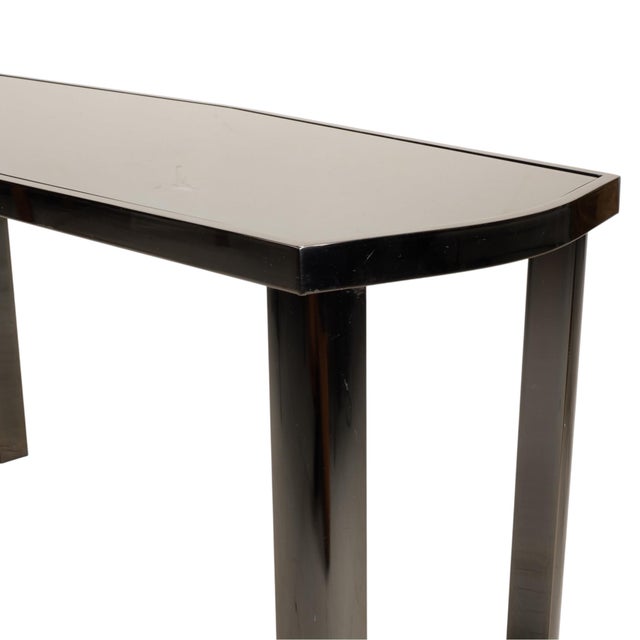 1970s Dia Design Institute America Smoked Glass and Chrome Sofa Console Table For Sale - Image 9 of 17