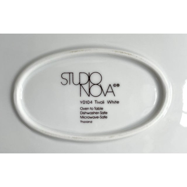 1990s Studio Nova White Serving Platter & Bowl For Sale In Monterey, CA - Image 6 of 9