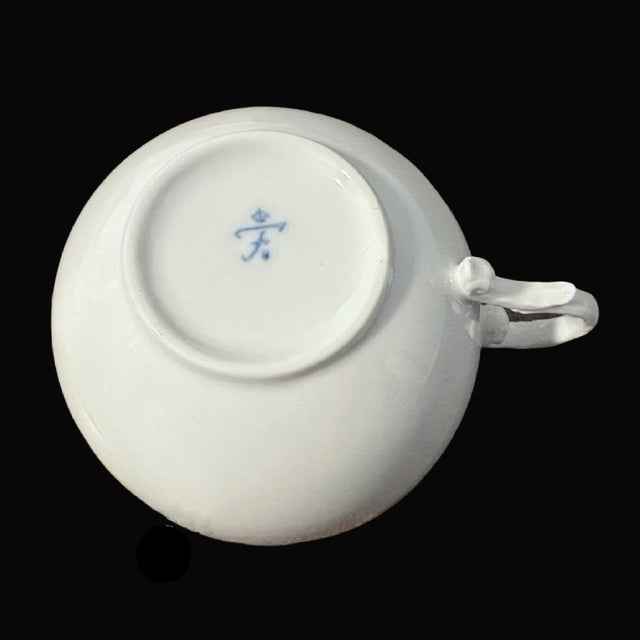 Mid-Century Modern Vintage Mid Century Modern Furstenberg German Porcelain Coffee Cups & Saucers Set - 8pcs For Sale - Image 3 of 3