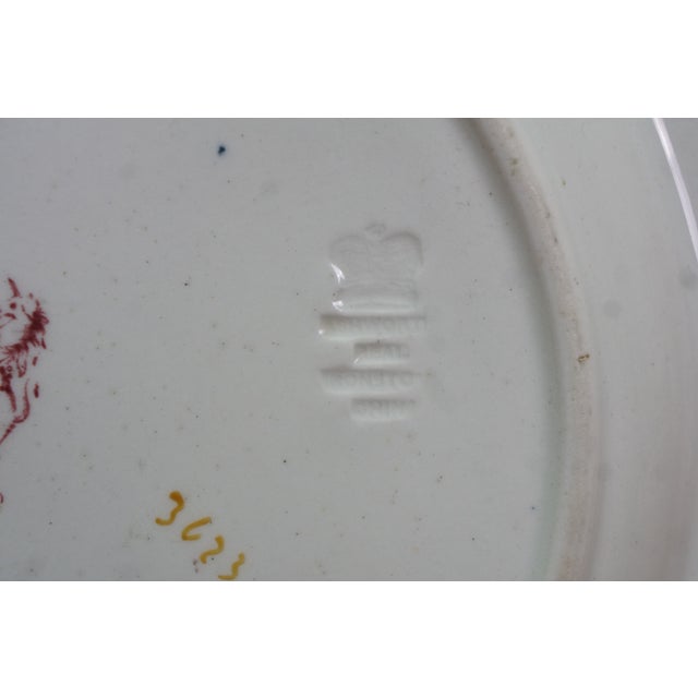 Antique Ashworth Brothers Trophies Green Ironstone Dinner Plate 10" For Sale - Image 11 of 14