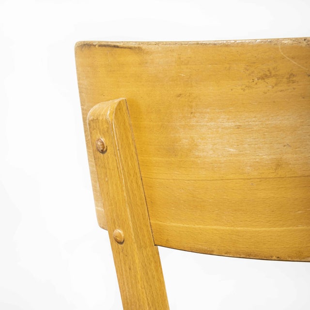 French Blonde Beech Bentwood Dining Chairs from Baumann, 1950s, Set of 4 For Sale - Image 6 of 11