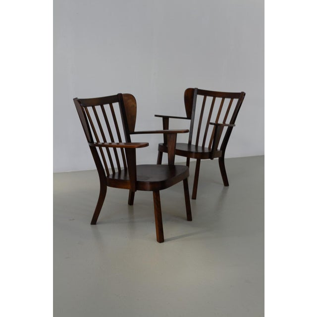 1940s Danish Canada Armchairs by Fritz Hansen, 1940s, Set of 2 For Sale - Image 5 of 18