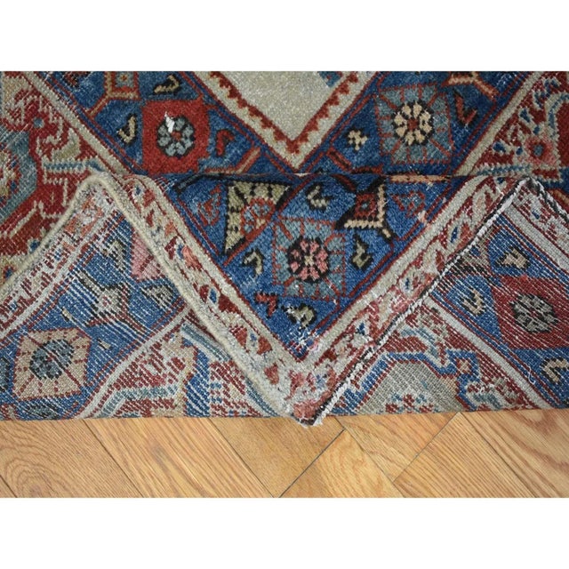 Antique Persian Mahal Beige Wool Handmade Rug For Sale - Image 9 of 13