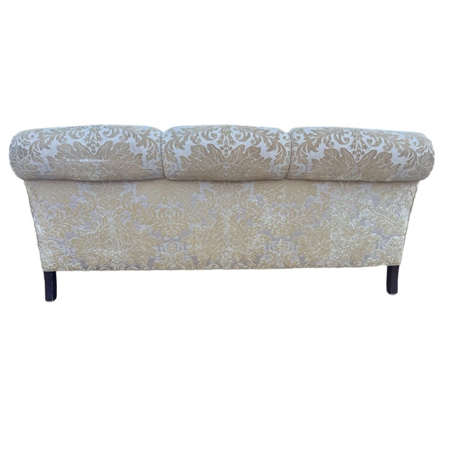 1990s 1990s English Rolled-Arm Sofa in the Style of George Smith For Sale - Image 5 of 14