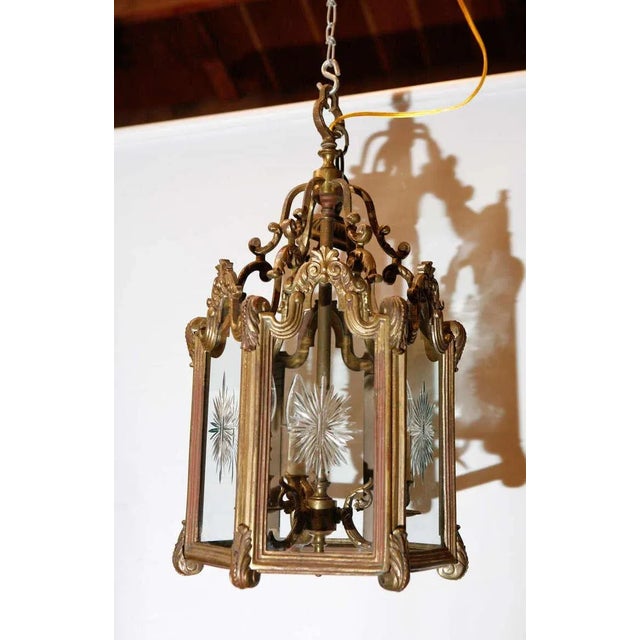 Brass Rococo Style Hanging Lantern For Sale - Image 8 of 8
