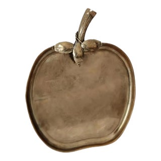 Vintage Sarreid Ltd. Apple Shaped Serving Tray For Sale