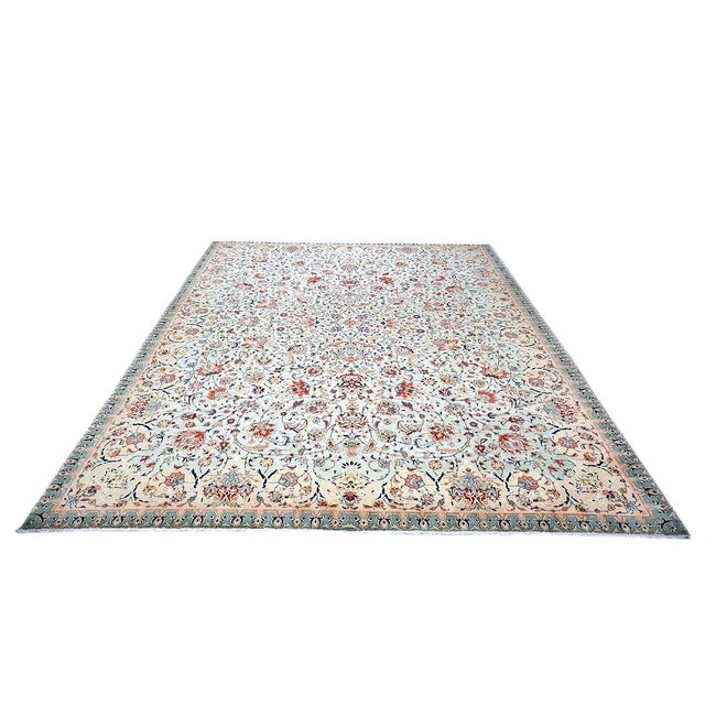 Condition: Antique&nbsp; Circa: 1940s Origin: Persia Design: Tabriz Emad Pahlavi Actual Size: 9.6 X 12.4 Pile Height: 1/3...