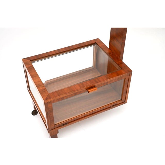 Art Deco Walnut Serving Cart, 1930s For Sale - Image 10 of 11