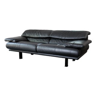 1980s Postmodern Leather Alanda Sofa by Paolo Piva for B&b Italia For Sale
