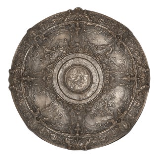 Large Embossed Chiseled Bronze Plate Depicting Scenes from Aphrodite, 1890s-1910s For Sale