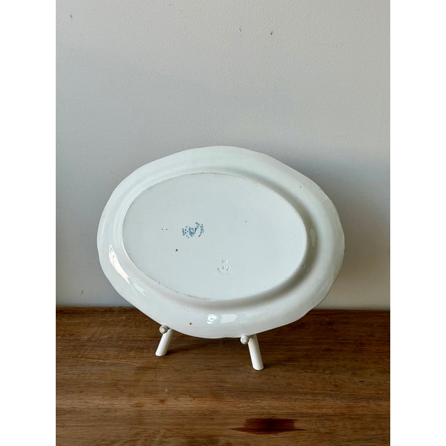 19th Century Edge Malkin & Co English Blue Transferware Platter For Sale - Image 10 of 10