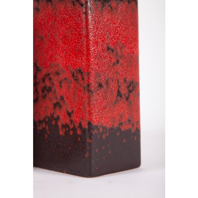 Brutalist Vintage Ceramic Block Vases, 1970s, Set of 2 For Sale - Image 3 of 6