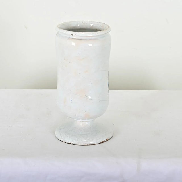 Italian 19th Century Blue and White Pharmacy Jar For Sale In Baton Rouge - Image 6 of 9