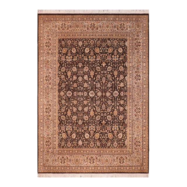 Shabby Chic 1990's Pak-Persian Brown/Gray Wool Rug - 8'1'' X 10'6'' For Sale