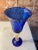 Vintage 1970s Blue Italian Handcrafted Chalice For Sale - Image 4 of 7