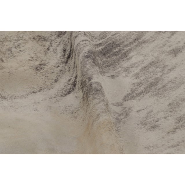 Animal Skin Rug & Kilim’s Large Cowhide Rug in Light Gray and Cream Tones For Sale - Image 7 of 8