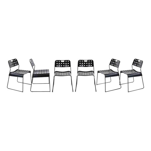 Stackable Omstak Chairs from Bieffeplast, 1970, Set of 6 For Sale