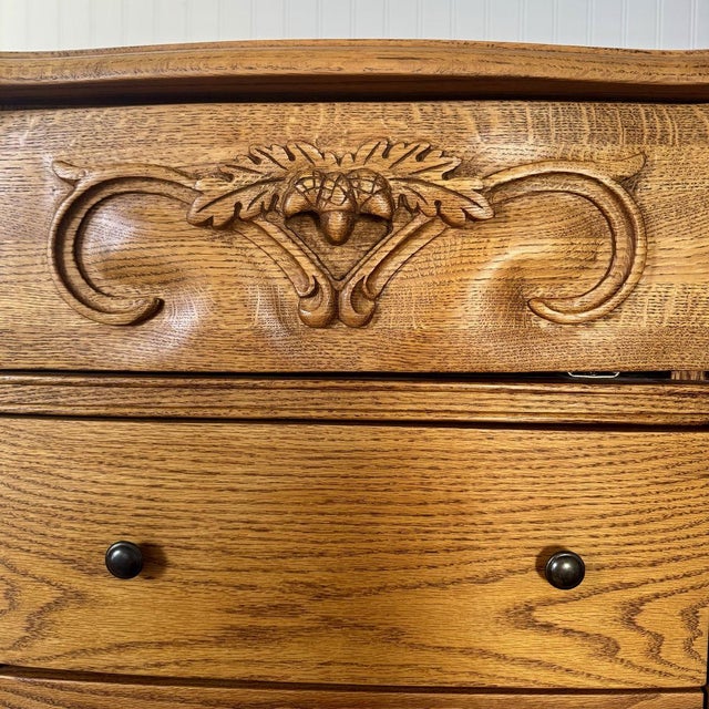 Wood Vintage Oak Lingerie Chest of Drawers- Oakwood Interiors Versailles Collection For Sale - Image 7 of 12